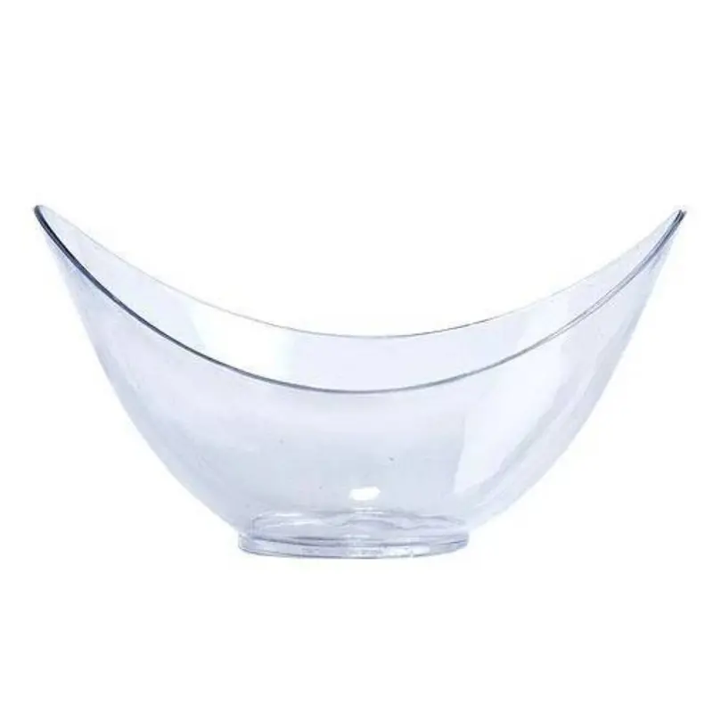 1.5 Oz Oval Mini Bowl – Clear Lightweight Plastic 1