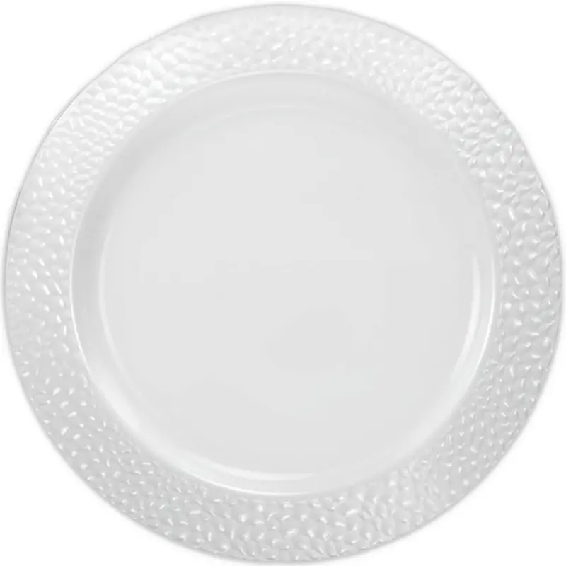 10.25" Pebbled Rim Plastic Dinner Plate 1
