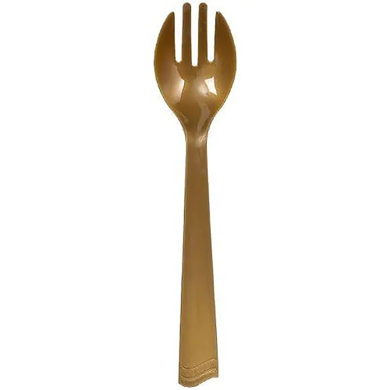 10" Gold Heavy-Duty Plastic Serving Fork 1