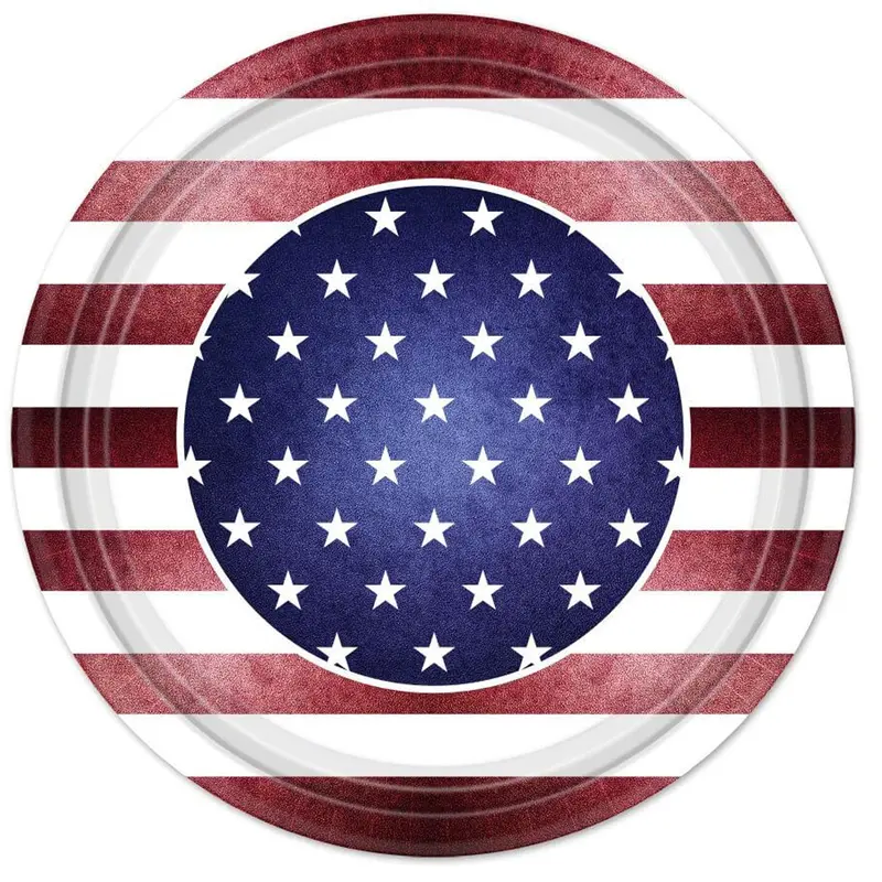 10-Inch American Flag Paper Plates – Premium Patriotic Disposable Dinnerware (24-Pack) 1