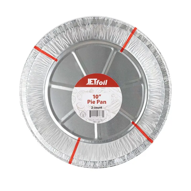 10-Inch Deep Heavy-Gauge Aluminum Pie Pans – Round Disposable Foil 1