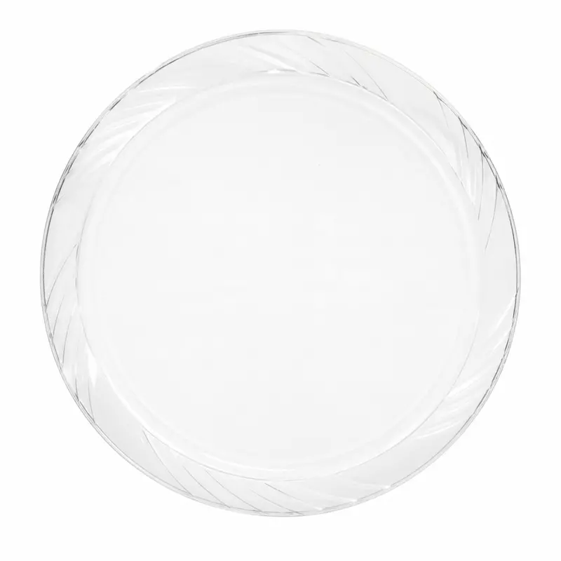 10-Inch Frosty Clear Lightweight Disposable Plastic Plates – Jumbo Pack 1
