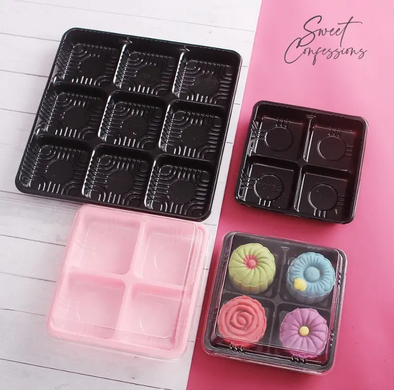10-Pack Disposable Mini Tart Trays – 4-Compartment Food-Safe Boxes For Fruit Tarts And Brownies 1