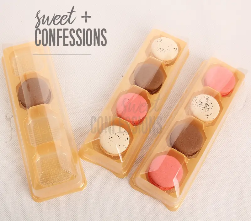 10-Pack Elegant Macaron Gift Boxes – Transparent Plastic Presentation Containers 1