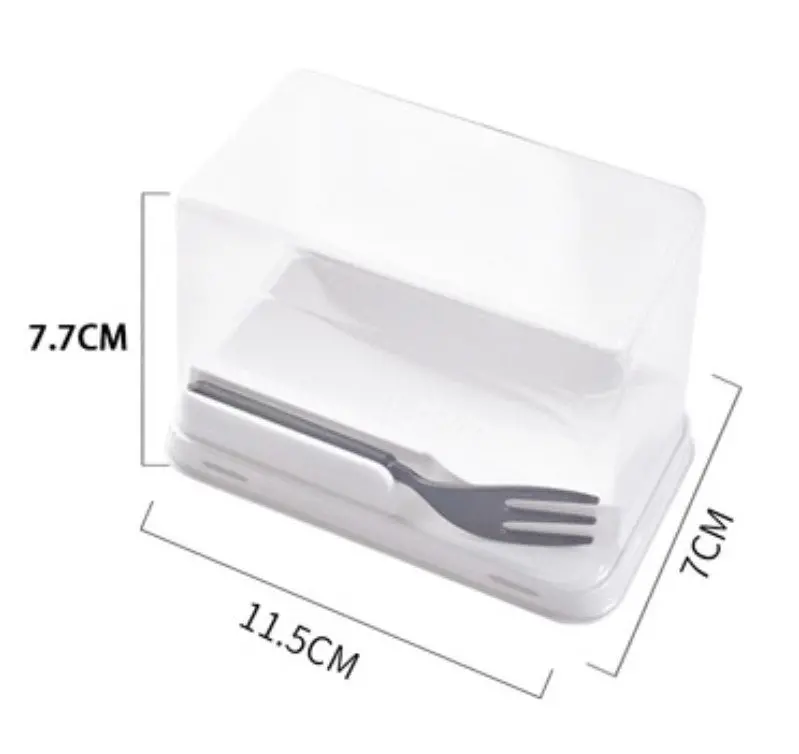 10-Pack Semi-Circular Swiss Roll Slice Boxes – Clear Transparent Presentation Trays 1