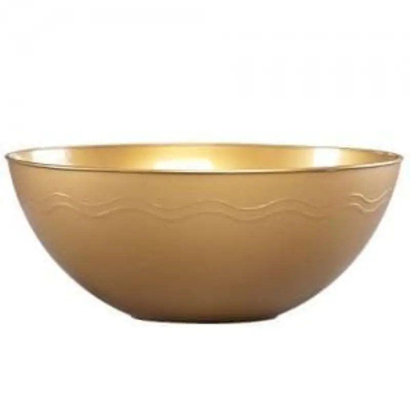 100-Ounce Gold-Tone Plastic Serving Bowl – Premium Finish 1