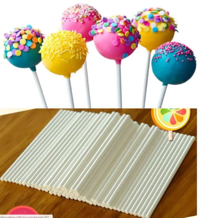 100-Pack Assorted-Length Cake Pop Sticks For Lollipops, Cake Pops, And Party Treats 1