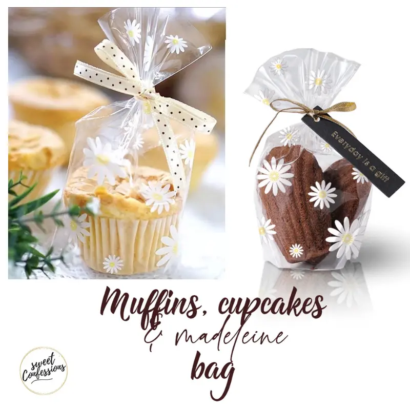 100-Pack Mini Cupcake Wrappers – Plastic Muffin Bags For Gifting And Display 1