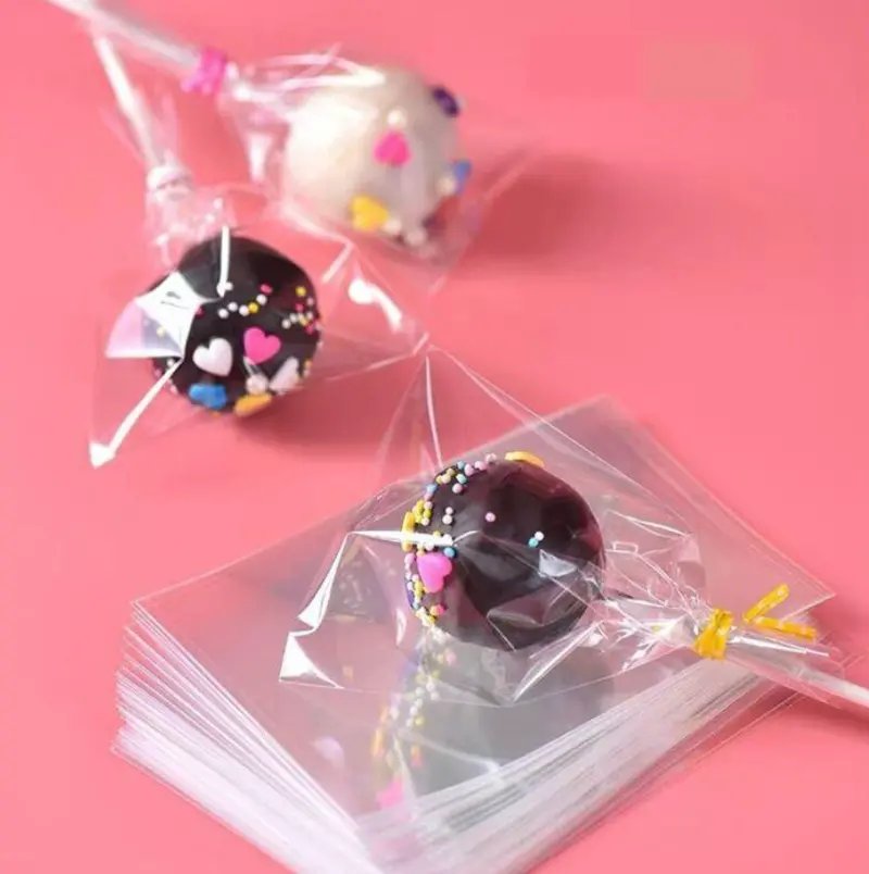 100-Pack Plastic Cake Pop Wrappers – Secure, Stand-Up Packaging Sleeves 1