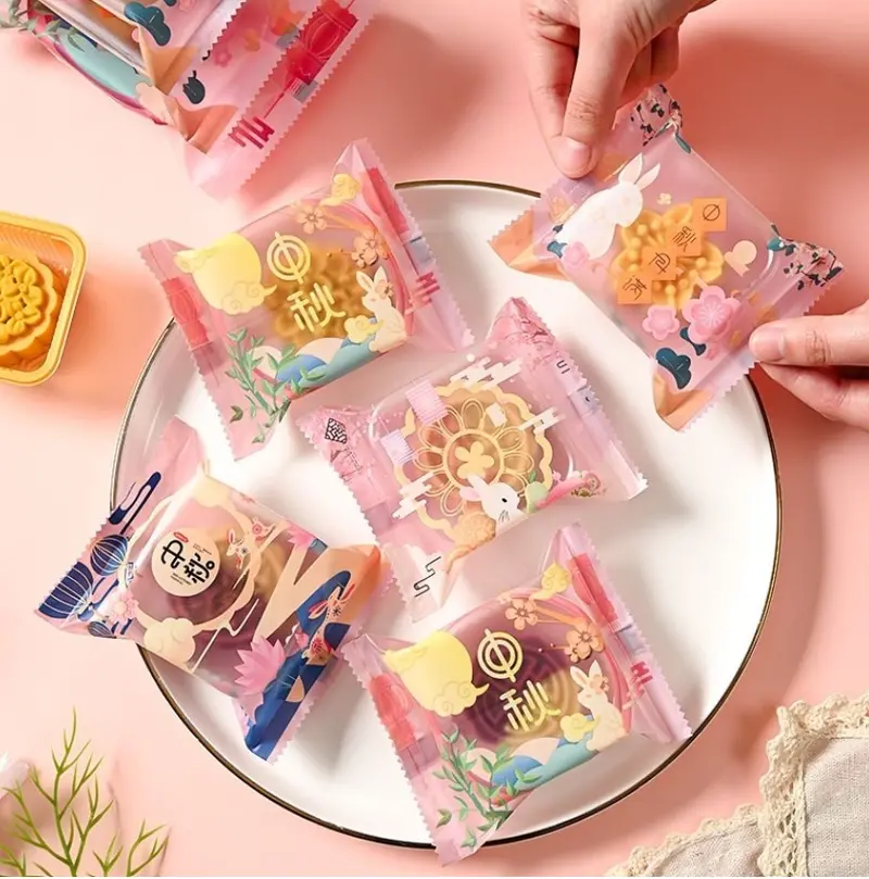 100-Piece Sakura-Themed Mooncake Wrappers – Heat-Sealable Food-Safe Packaging For Pineapple Tarts & Cookies 7