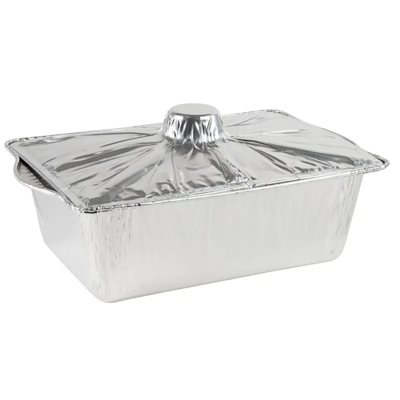10Lb Disposable Aluminum Rectangle Pots With Lids – Large Capacity For Bulk Storage 1