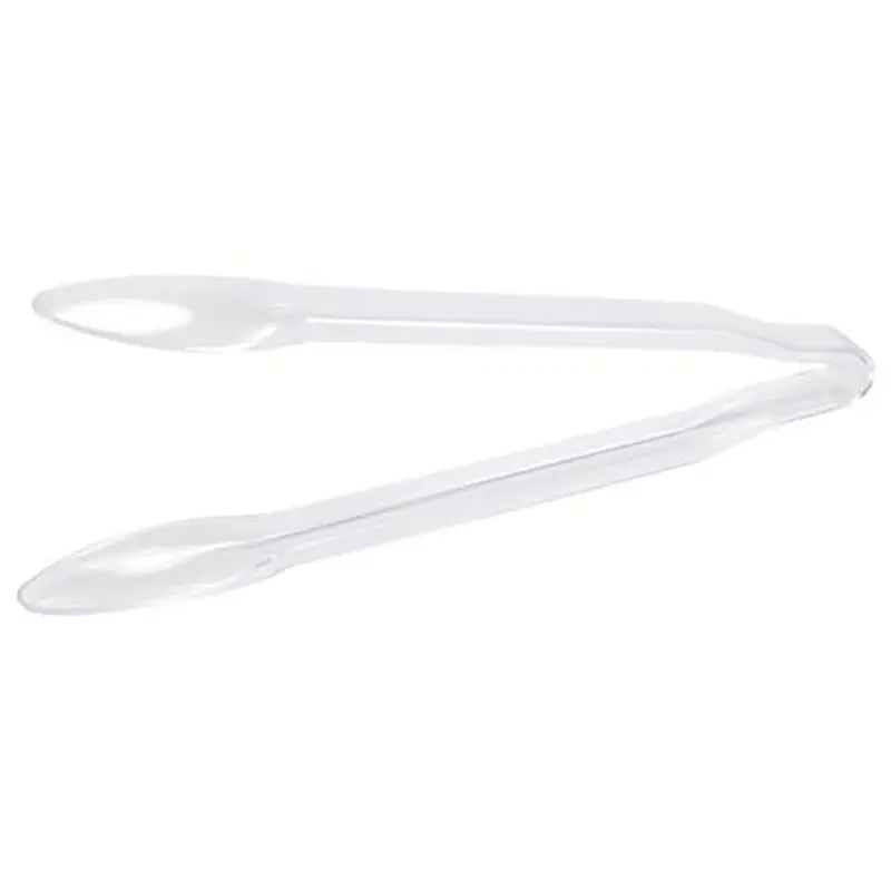 12" Clear Heavy-Duty Plastic Serving Tongs 1