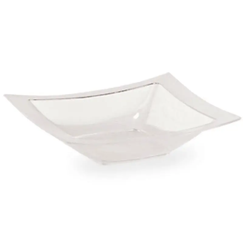 12 Oz Clear Rectangular Plastic Soup Bowls 1