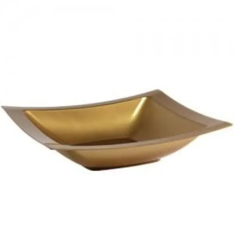 12 Oz Rectangular Gold Plastic Soup Bowls – Contemporary Serving Style 1