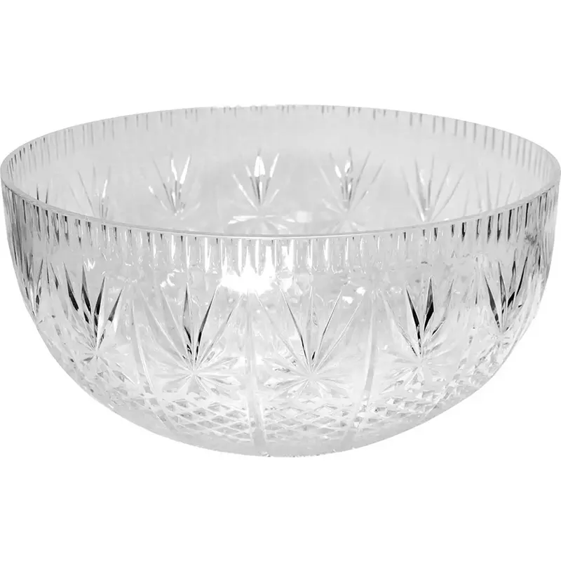 12-Quart Crystal-Clear Punch Bowl – Extra-Heavy-Duty Plastic For Entertaining 1