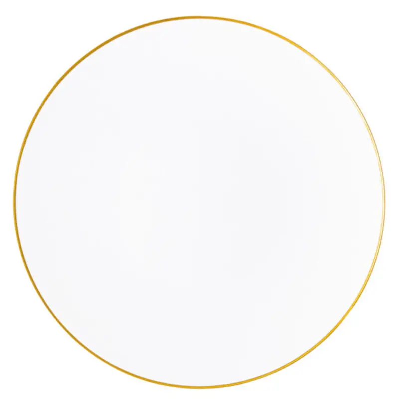 13-Inch White Hammered Charger With Metallic Gold Edge 1