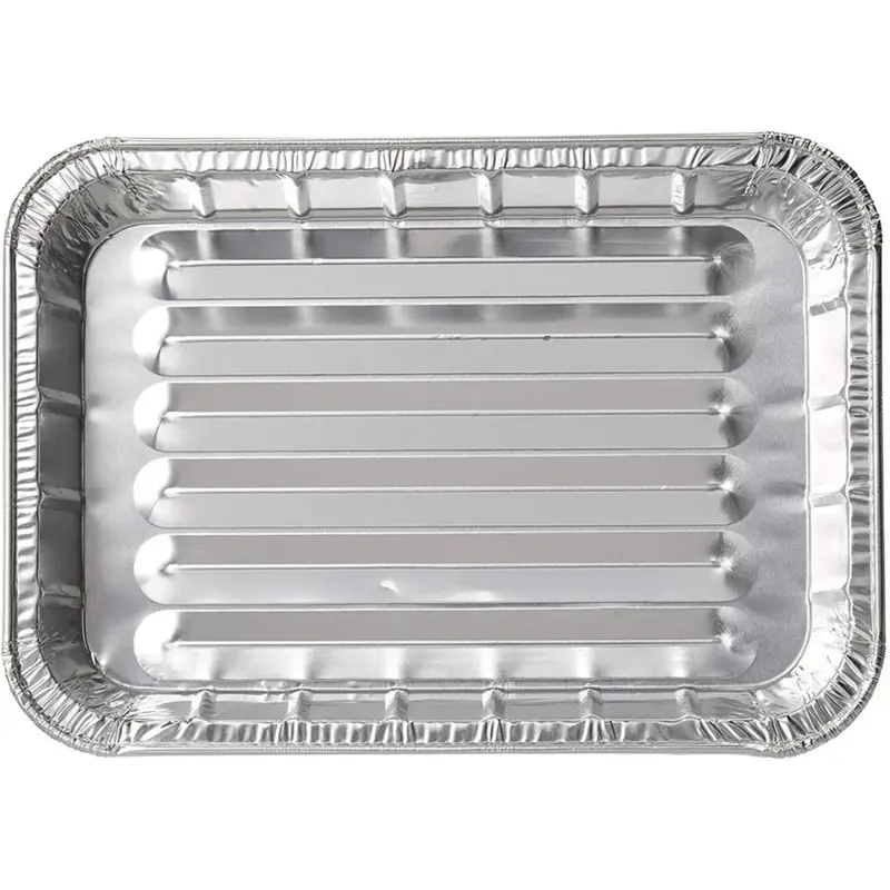 13" X 9.5" X 1" Heavy-Duty Disposable Aluminum Broiler Pan 1