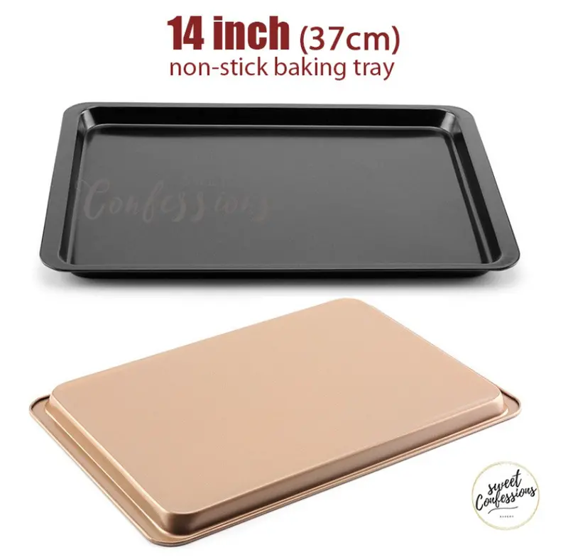 14-Inch Heavy-Duty Non-Stick Carbon Steel Baking Sheet For Cookies, Roasting, And More 1