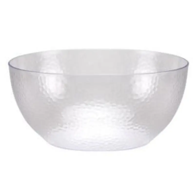 140-Ounce Pebbled Heavy-Duty Plastic Serving Bowl – Clear Finish 1