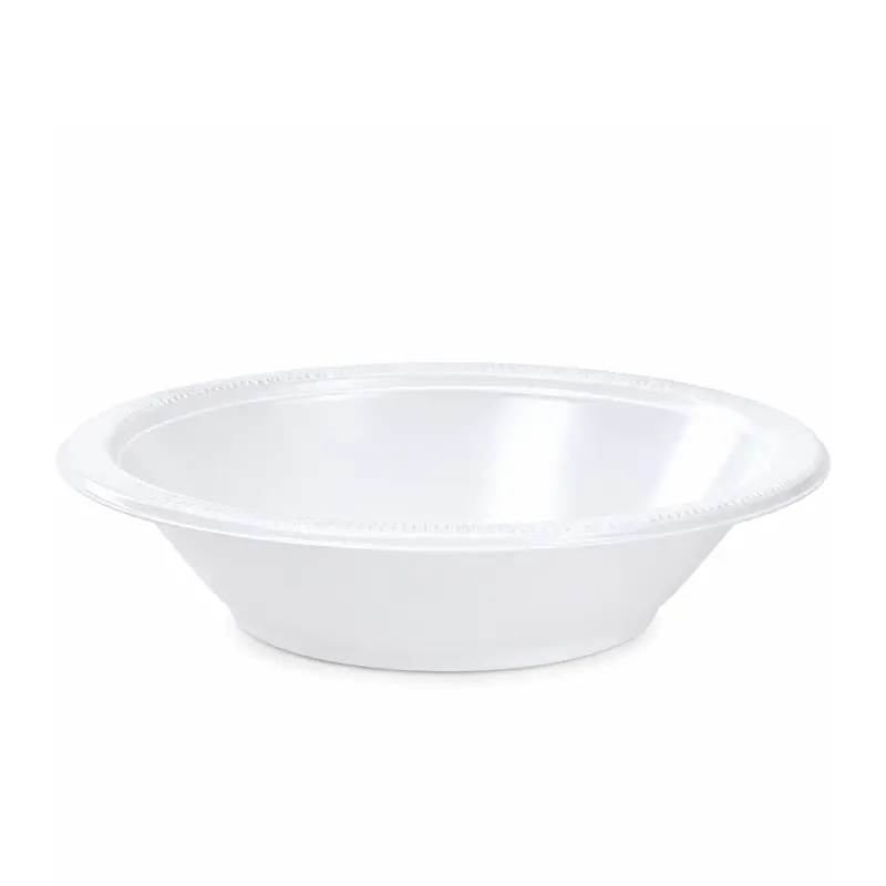 15 Oz Bulk White Plastic Bowls – Heavyweight Disposable Serving (Case Quantity) 1