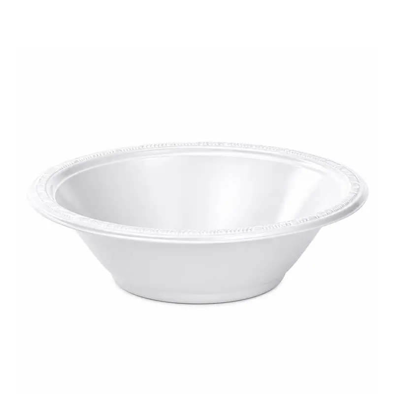 15 Oz Classic White Plastic Bowl – Elegant, Disposable, And Versatile 1