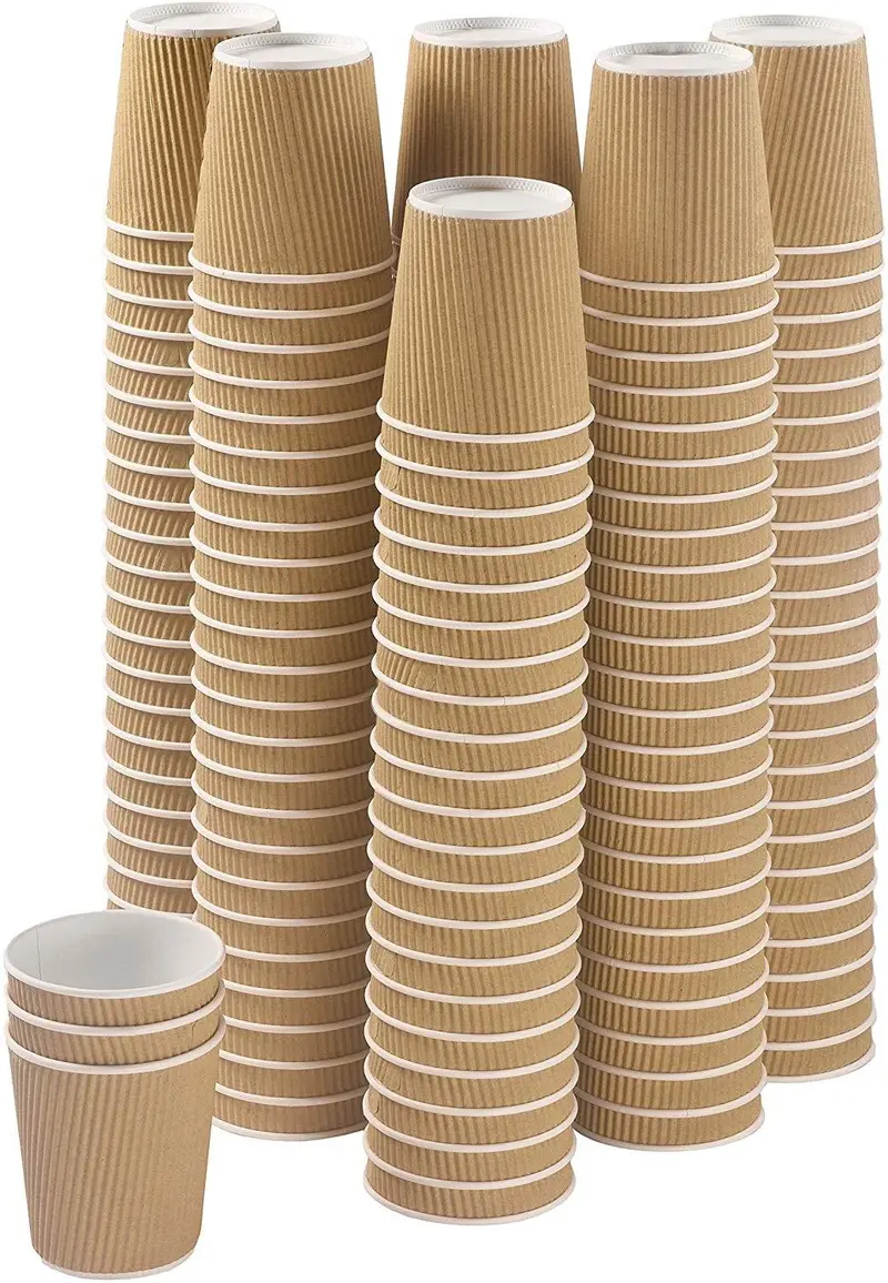150-Piece Ripple-Insulated Kraft Paper Cups – 6 Oz, Triple-Layer Hot Beverage Cups For Coffee, Tea & Iced Drinks, Recyclable 1