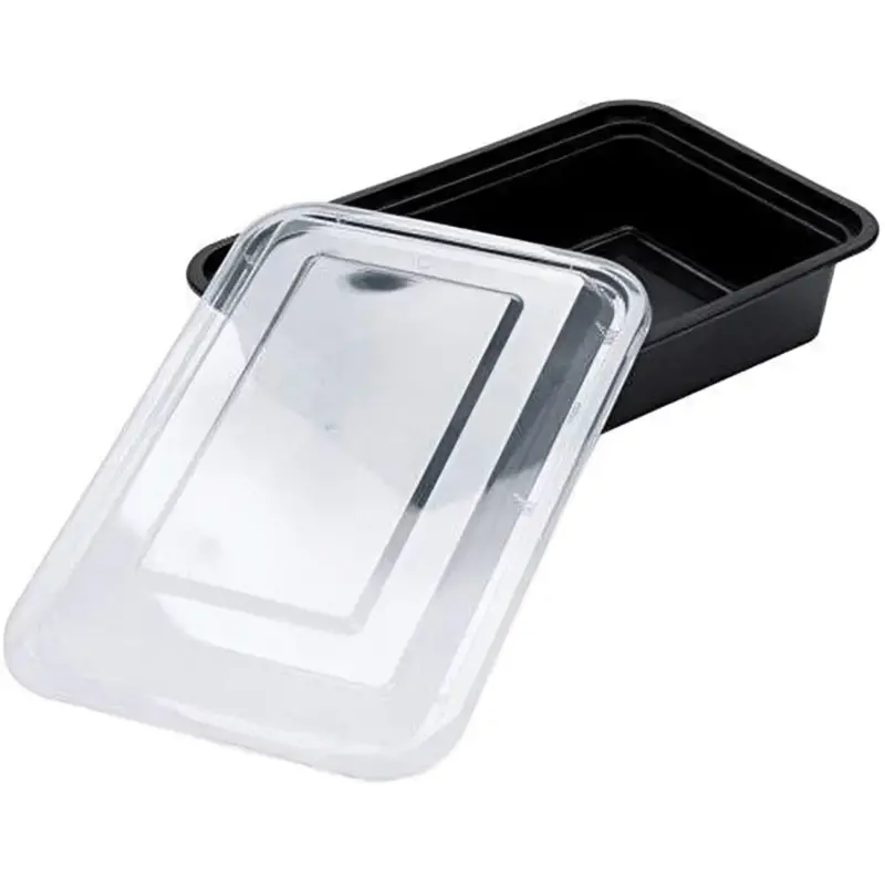 16 Oz Rectangular Food Storage Boxes – Disposable Plastic With Snap Lid 1