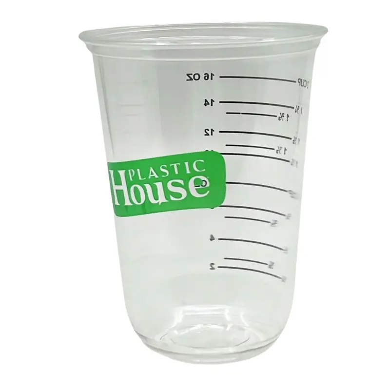 16 Oz Translucent Measuring Cups – 12-Piece Plastic Set 1