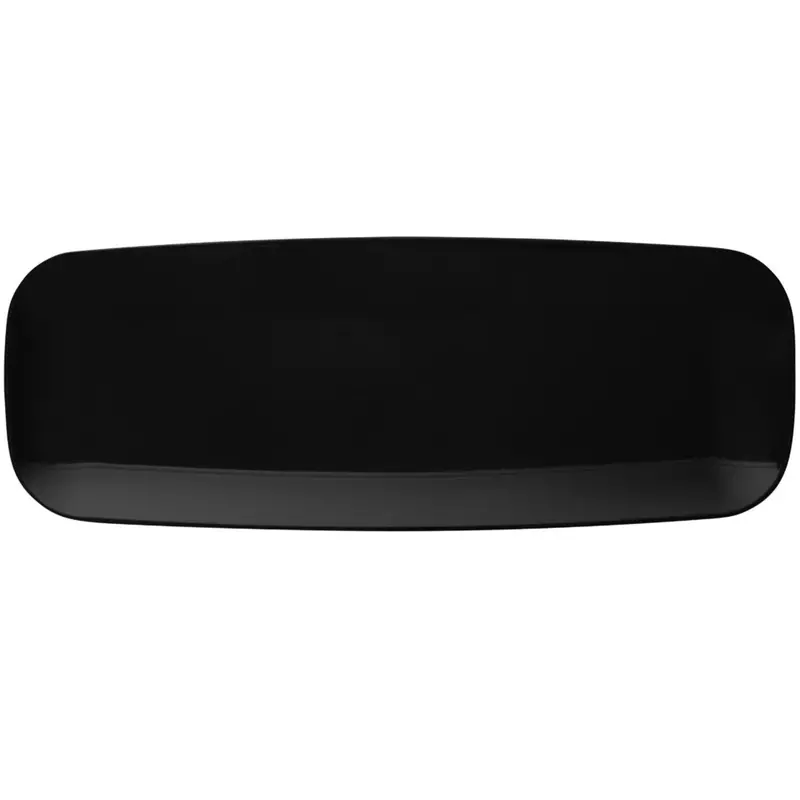 17.5-Inch Black Rectangular Plastic Tray – Modern Disposable Serving Tray 1