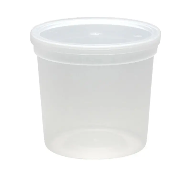 24 Oz Extra-Strength Round Food Container With Lid – Plastic 1