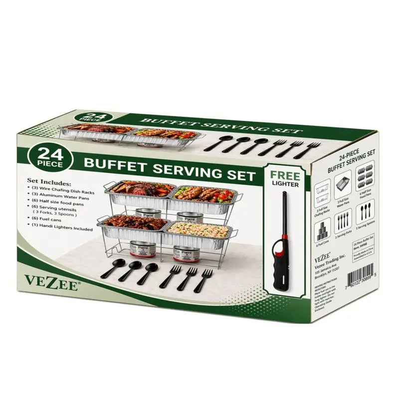 24-Piece All-In-One Chafing Dish Kit For Catering And Events 1
