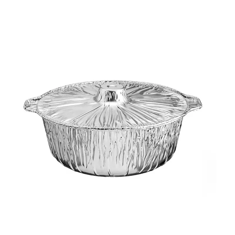 3.5-Quart Small Disposable Aluminum Cooking Pot With Lid 1