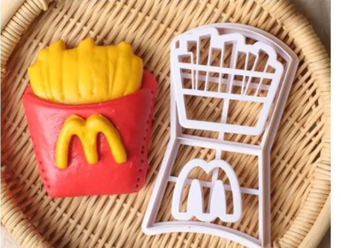 3-Piece Bakery Cutter Set – Mantou, French Fry, And Mcdonald’S Logo Shapes 1