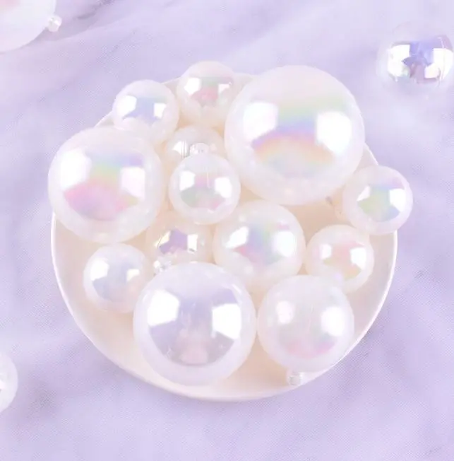 3-Piece Frosted Clear Acrylic Ball Cake Toppers In Soft Pink Hue 1
