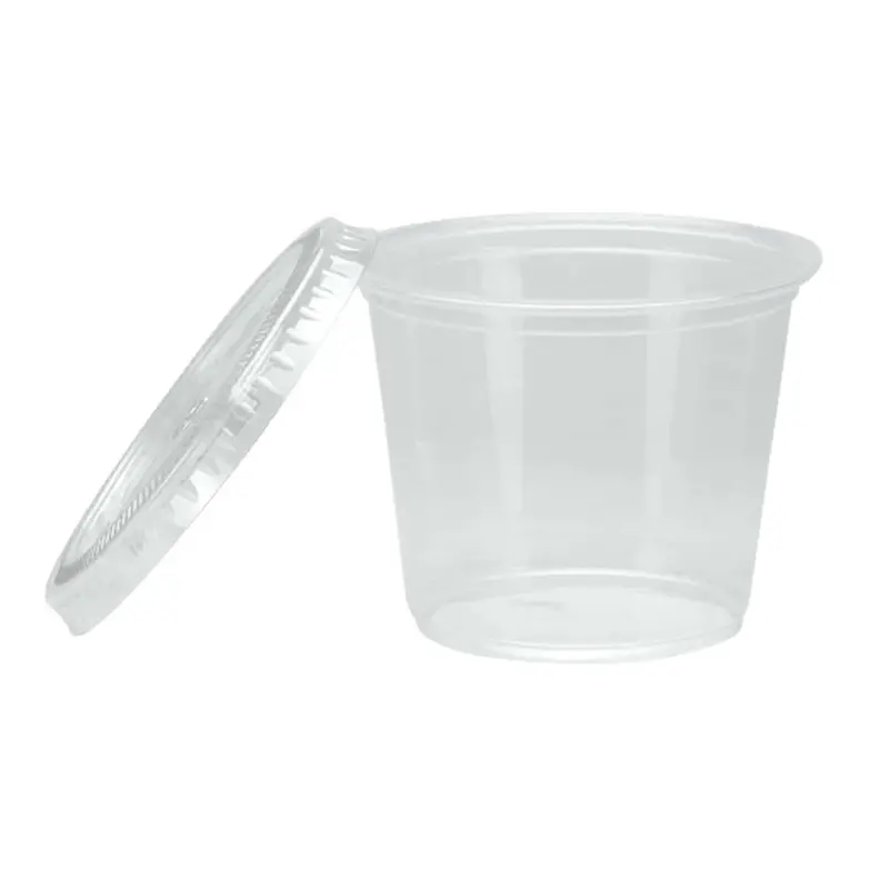 4-Ounce Clear Plastic Cups With Snap-On Lids – Bulk Pack 1