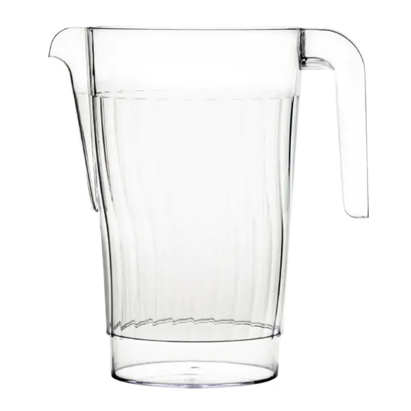 48-Ounce Clear Disposable Plastic Pitcher With Ergonomic Handle – Single Unit 1