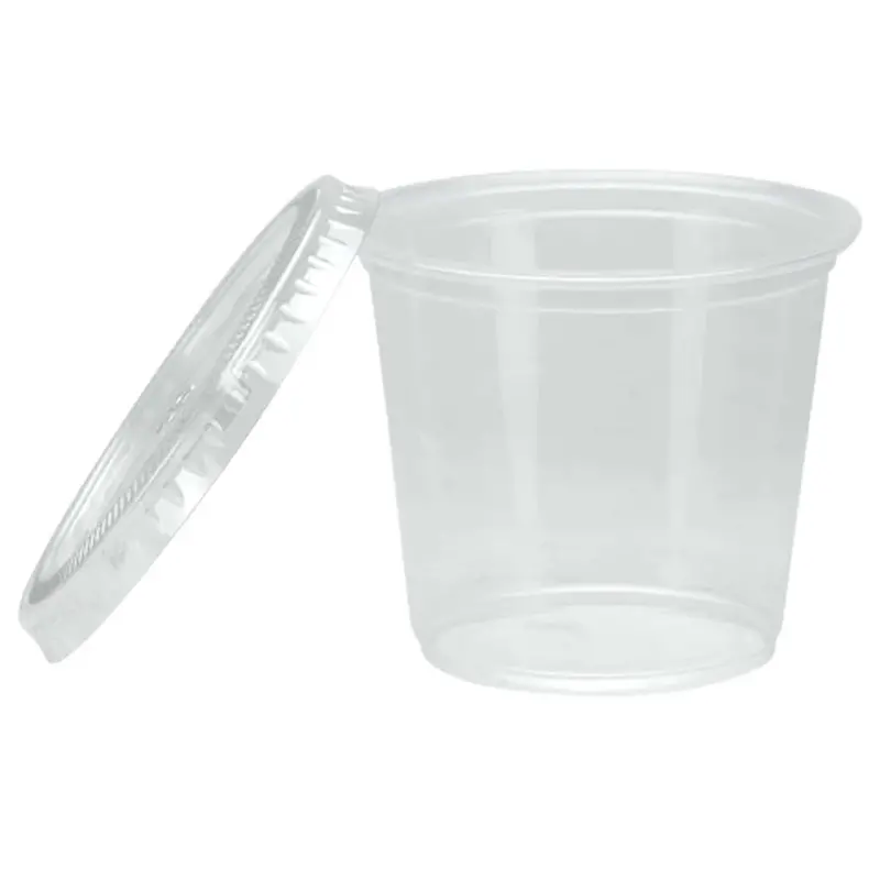 5.5-Ounce Clear Plastic Cups With Secure-Fit Lids 1