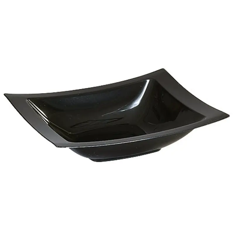 5 Oz Black Rectangular Plastic Dessert Bowls 1