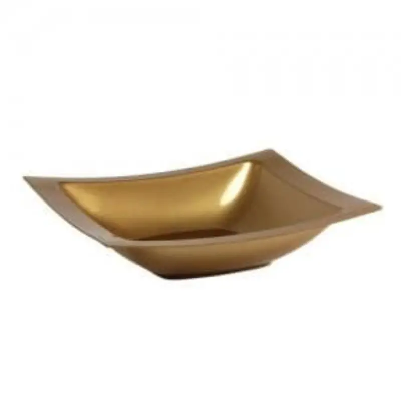 5 Oz Rectangular Gold Plastic Dessert Bowls – Chic Portion Control 1
