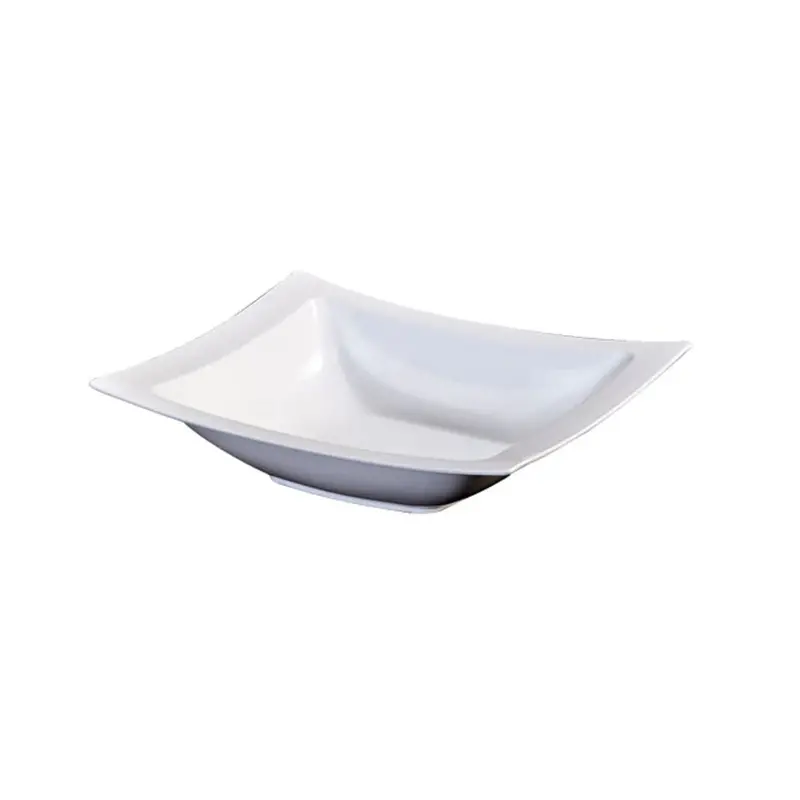 5 Oz White Rectangular Plastic Dessert Bowls 1