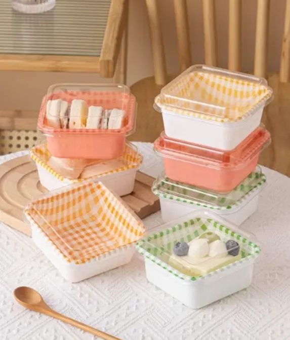 50-Pack 350Ml Disposable Cake Boxes – Clear Plastic Mousse, Tiramisu & Pudding Containers 1