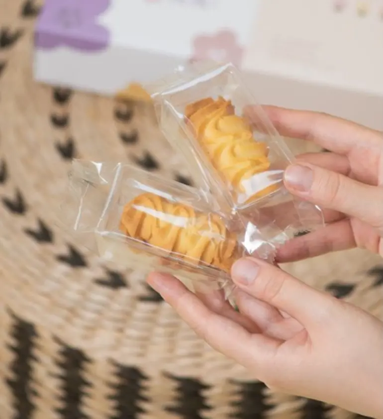 50-Piece Heat-Sealable Pineapple Tart Tray And Transparent Cookie Packaging Kit 1