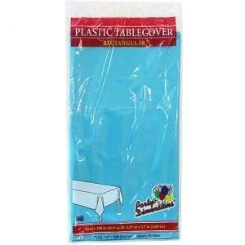 54X108 Inch Island Blue Rectangular Plastic Table Cover – Tropical-Inspired Design 1