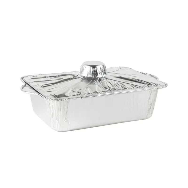 5Lb Disposable Aluminum Rectangle Pots With Lids – Small Size For Portions & Prep 1