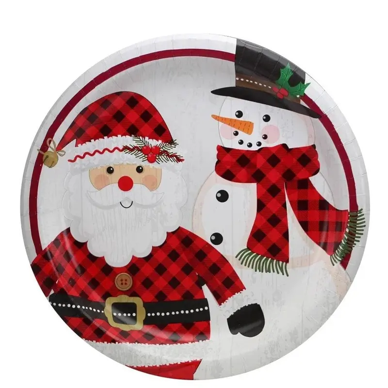 6.5-Inch Festive Christmas Paper Plates – 48-Pack 1