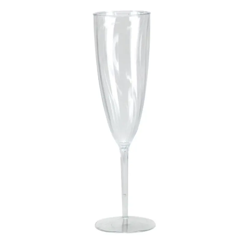 6 Oz Elegant Clear Plastic Champagne Flute 1