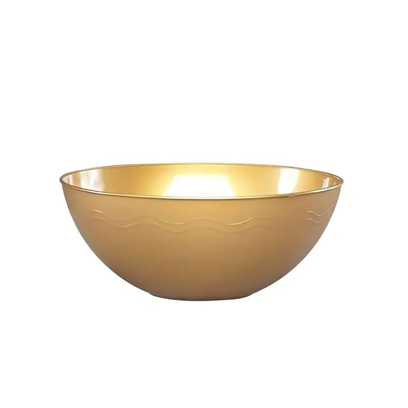 60-Ounce Gold Disposable Plastic Bowl – Elegant Presentation 1