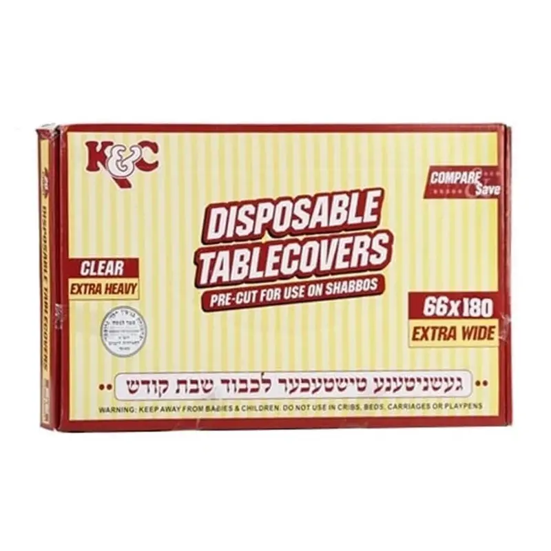 66 X 180-Inch Extra-Durable Clear Plastic Table Cover For Large Events 1