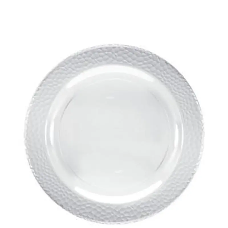 7.5-Inch Clear Pebbled Plastic Appetizer Or Dessert Plate 1
