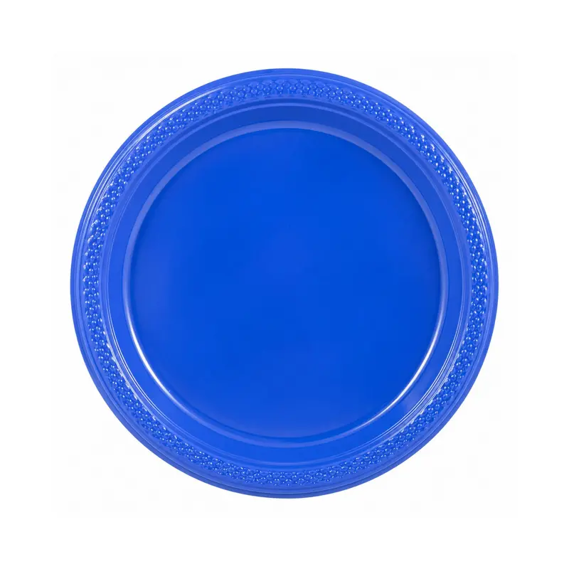 7-Inch Blue Disposable Plastic Party Plate – Heavy-Duty 1